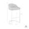 Armen Living Atherik Bar Stool in Brushed Stainless Steel with White Faux Leather 840254335790 - alternate 4